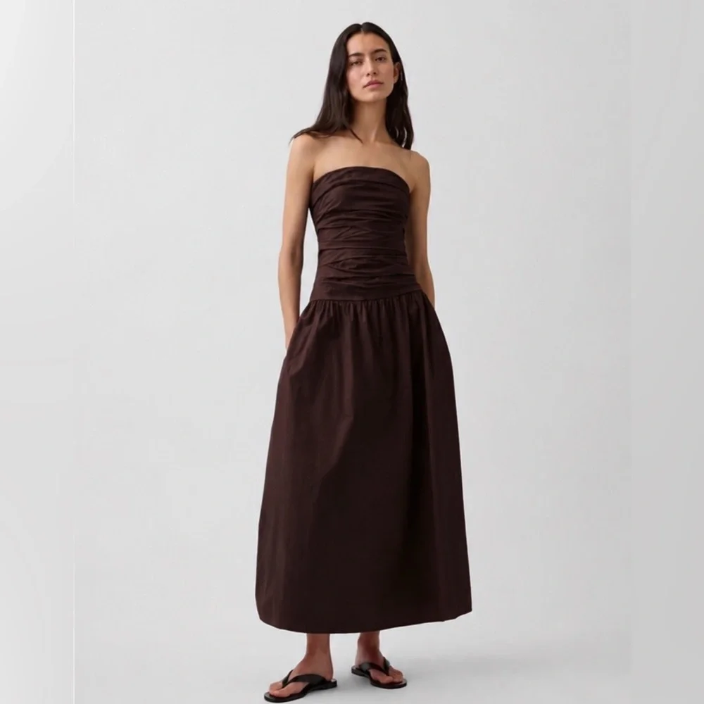 gap strapless dress Midi Removable spaghetti straps Gap Strapless Dress, Fully lined